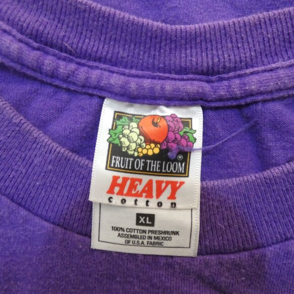 VTG Mardi Gras 2000 New Orleans XL T-Shirt Purple Mask Beads Fruit of The Loom - Picture 7 of 8